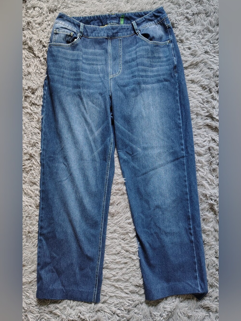 Halara Flex High Waisted Straight Leg Stretch Pull On Jeans Size 30 X 25 Hemmed